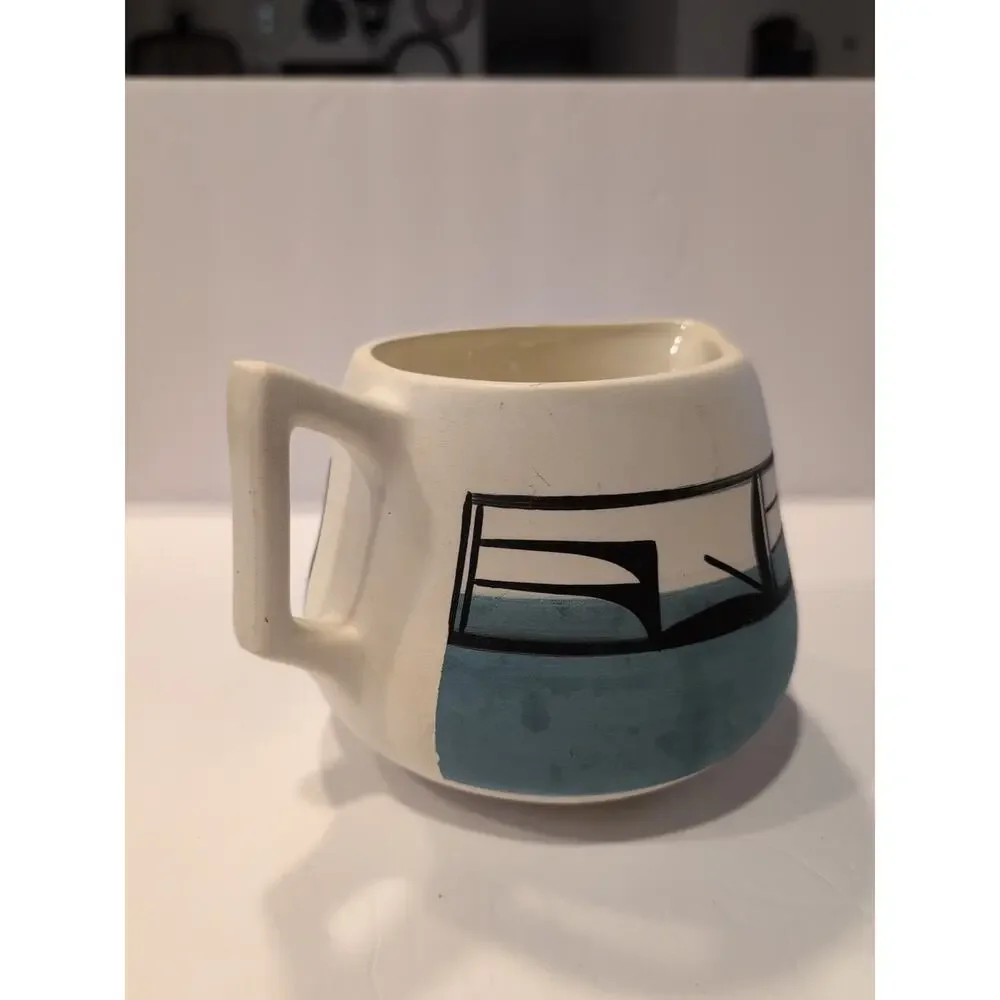 Vintage Ute Mountain Colorado Native American Tribal Pottery Pitcher‎ Signed